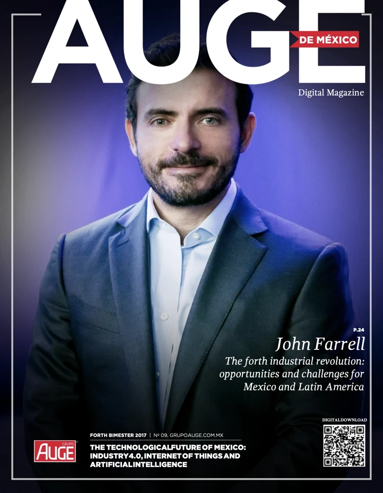 Portada de Revista Auge · John Farrel