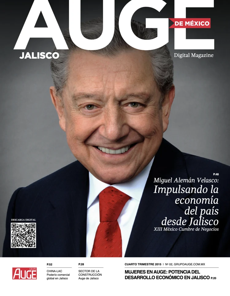 Portada de Revista Auge · Miguel Alemán Velasco