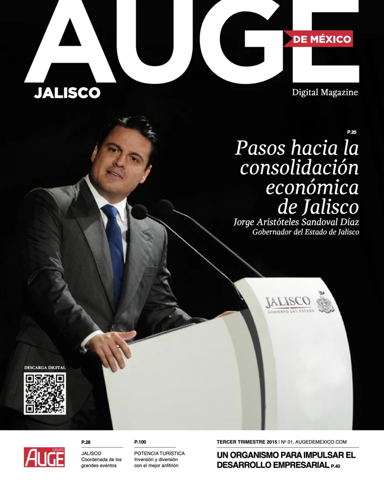 Portada de Revista Auge · Jorge Aristóteles Sandoval